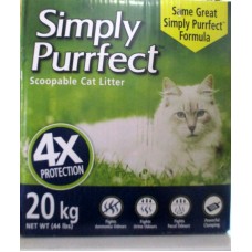 Pet Supplies - Cat Litter - Purrfect  Brand - Scoopable Cat Litter 1 x 20 Kg  / 44.4lbs / MEGA SIZE